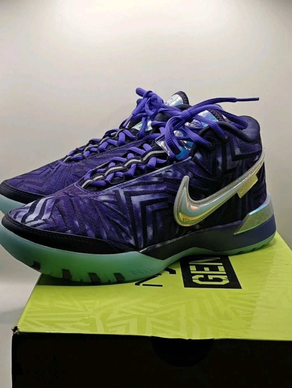 Nike LeBron NXXT Genisus QS Monopoly Purple Glacier White Men’s Size 7 IB1272-50